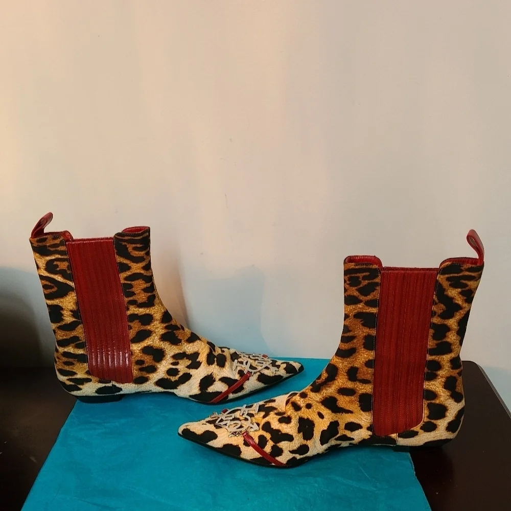 Christian Dior Leopard Peint Boots - Picture 6 of 15